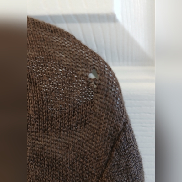 Lafayette 148 New York Linen Blend Tank & Cardigan Sweater Set – Brown – Beaded - Picture 10 of 13